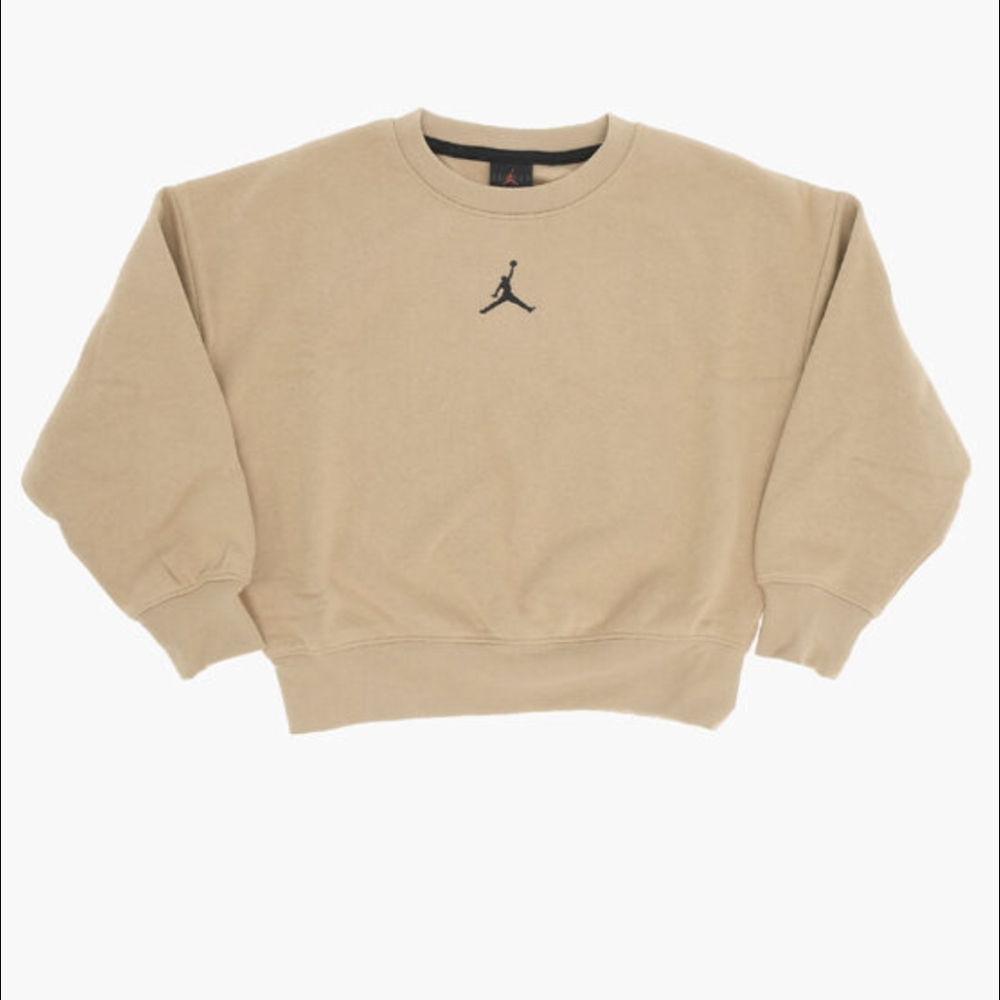 Air Jordan Cropped Fleece Crew Neck Pullover Sweatshirt